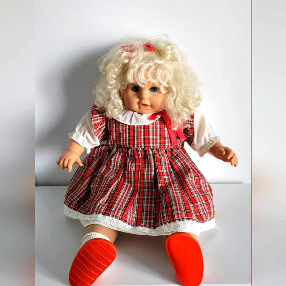 Vintage 1990 Jessie Doll 25" Life Size Jessie Collection Collectors -Plaid